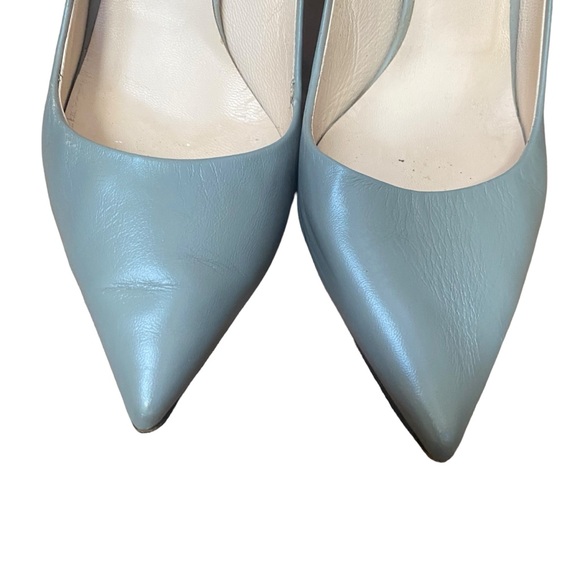 Fendi Gray Leather Stiletto Closed Toe Pumps Heels size 8 - Picture 4 of 12